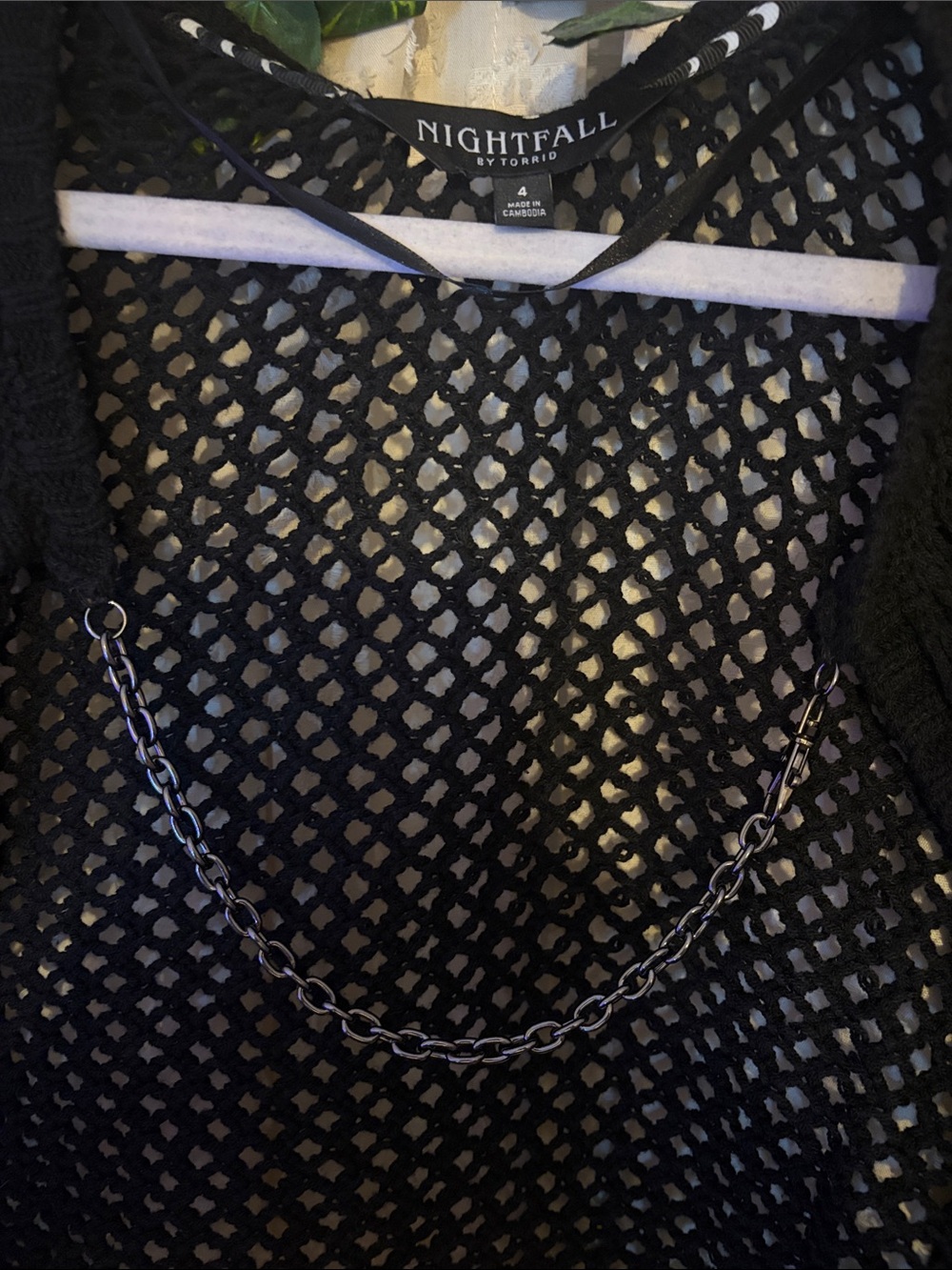 Torrid Nightfall Chain Ultra Crop Cardigan - Picture 4 of 5